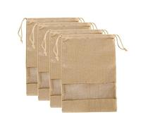 Ipetboom 4pièces Sac à Chaussures à Cordon Réutilisable Housse De Rangement pour Voyage Et Maison avec Fenêtre Transparente pour Repérer Facilement Les Chaussures