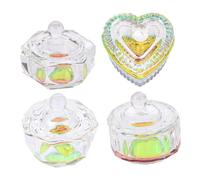 Ipetboom 4pièces Verre Acrylique Pour Nail Art Gobelet Verre Pour Ongles Lot De Coupelles Transparentes Pour Liquide Manucure