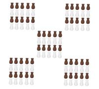 Ipetboom 5 Ensembles Accessoires pour Tringles À Rideaux Boutons De Tirage pour Stores Et Décorations De Fenêtres Marron Blanc 24 Pièces * 5