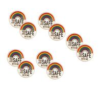Ipetboom 5 Ensembles Broche De Lettre Arc-en-ciel Mode Épingles À Insigne De Fierté Épingle En Émail Revers À Revers Broches En Émail Insignes De Fierté Broche Broche Métal 2 Pièces * 5