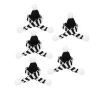Ipetboom 5 Ensembles Mini Wine Bottle Scarves and Hats Christmas Ornaments Delicate Decorative Covers for Holiday Wine Gifts and Party Decor