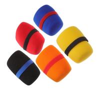 Ipetboom 5 Pièces Bonnettes en Mousse pour Microphone, Cache-micro Léger, du Bruit, Housse de Protection Anti-poussière, pour Diffusion en Direct, Noir