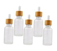 Ipetboom 5 pièces Bouteilles Verre avec Compte Gouttes et Anneau Lot de Flacons Distributeurs pour Huiles Essentielles et Cosmétiques Petites Bouteilles Pratiques pour Voyage