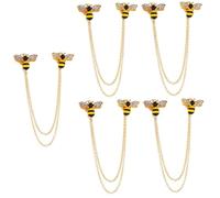 Ipetboom 5 Pièces broche broche épingle à nourrice chaînes de col pour chemises broche d'abeille épinglette pour costumes pour hommes collier chaîne bijoux de bal alliage