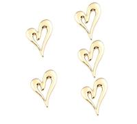 Ipetboom 5 Pièces Broche Épingle Coeur Dorée pour Femme Accessoire Élégant et Créatif pour Saint Valentin pour Fêtes Occasions Spéciales