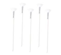 Ipetboom 5 pièces Brosse Éventail Visage Nylon Applicateur Masque Facial Confortable Manche Pratique pour Zones Délicates Application Uniforme de Soins