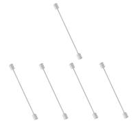 Ipetboom 5 Pièces épingle à cravate col à revers pour hommes les hommes nouent revers à revers clips cravates costume accessoires hommes épingles à cravate alliage Silver