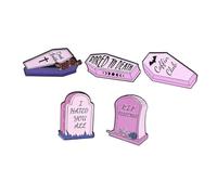 Ipetboom 5 pièces Lot de Broches Cercueil Alliage Épingle Élégante et Originale pour Femmes Accessoire Mode pour Fêtes et Occasions Spéciales