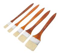 Ipetboom 5 pièces Lot Pinceaux Peinture Huile Bois Portable Brosse Plate pour Usage Artistique et Décoration