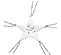 Ipetboom 5 Pièces pendentif pentagramme collier de puzzle collier de mode colliers d'amis Accessoires de bijoux Décoration du cou