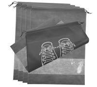 Ipetboom 5 pièces Sacs de Rangement à Chaussures Poussière avec Fenêtre Transparente Lot Cordon pour Voyage et Organisateur Valise Protection Lhumidité et Poussière de Rangement Pratique