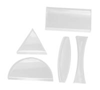 Ipetboom 5 pièces Set de Lentilles Optiques Verre Transparentes Concaves et Convexes pour Enseignement des Sciences Outils Pédagogiques de Physique et Pratiques pour Expérimentations