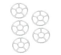 Ipetboom 5 pièces Support Cuisinière Gaz Tôle Galvanisée Renforcée Anneaux Wok Antidérapants Résistants Haute Température Sous Plat Multifonction pour Gazinière et Batterie de Cuisine