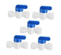 Ipetboom 5 pièces Valve pour Système de Purification Eau Connecteur Rapide pour Tuyau de Rechange pour Robinet Installation sans Outil et Fiable