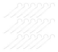 Ipetboom 50 Crochets Moustiquaire en Plastique Blanc, Supports de Cadre pour Filet Berceau, Accessoires de Fixation Polyvalents pour Lit Bébé, Baldaquin et Gazebo, Lot de 50 Pièces