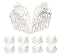 Ipetboom 50 Pièces Caissettes à Chocolat en Papier Blanc Ajouré Décor Petit Oiseau et Dentelle Plateau de Chocolats de Mariage Emballages de Bonbons pour Fête Doublure Tasse Dessert