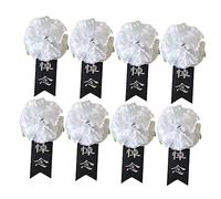 Ipetboom 50 Pièces Corsage Funéraire Soie Accessoires de Deuil pour Événements Funéraires Pin de Poitrine et Brassard Fournitures de Deuil Indispensables