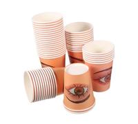 Ipetboom 50 Pièces Lash Practice Paper Cups With Realistic Eye Contour For Beginners Lightweight Portable Eyelash Extension Training Tool Professional Skill Improvement