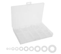 Ipetboom 500 Pièces Assortiment pour D'équipement 7 Tailles à M8 de Rondelles Plates en Nylon Blanc Résistantes la Chaleur pour D'équipement, 7 Tailles à M8, pour Assemblage Industriel et