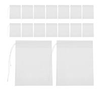 Ipetboom 500 Pièces Sachets Épices Cuisine Réutilisables Sacs Filtrants Mousseline Fine avec Cordon Serrage Filtres Alimentaires pour Infusions Herbes Lait Végétal Bouillons