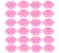 Ipetboom 500pcs Support Colle Extensions Cils Forme Fleur Gobelet Plastique Palette Tatouage Pigment Ongles Accessoires Beauté Rose