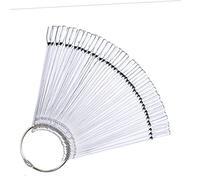 Ipetboom 50Pièces Palette de Pratique Vernis à Ongles Transparente Support Modèles de Couleur pour Nail Art et Affichage pour Domicile