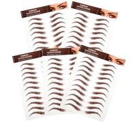 Ipetboom 5feuilles Autocollants pour Sourcils Transferts Autocollants à Décoller pour Entretien Mise Forme des Sourcils Faux Marron