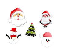 Ipetboom 5pièces Broches de Noël à Motifs Dessin Animé Décoratives et Assorties Lot pour Poitrine Style Aléatoire