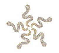 Ipetboom 5pièces Charms De Nail Art Serpent Avec Animal Pour Manucure Gothique Décorations Dorées Pour Ongles Diy