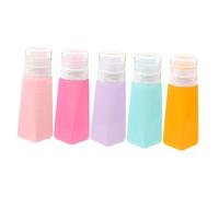 Ipetboom 5pièces Flacons de Conservation Vides Silicone Contenant pour Lotions et Cosmétiques Récipients de Sous-flaconnement Couleur Aléatoire