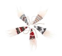 Ipetboom 5pièces Housse de Bouteille Tricotée pour Noël Style Vieil Homme Décor de Bouteille de Vin Article de Noël Set