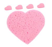 Ipetboom 5pièces Lot de Éponges Démaquillantes Forme de Cœur pour Visage Douces et Réutilisables Applicateur de Soin pour Peau Sensible