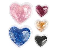 Ipetboom 5pièces Oculaires Gel Réutilisables Forme Cœur Coussinets De Gel Pour Yeux Sous Yeux Pour Rafraîchissants Et Chauffants