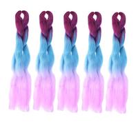 Ipetboom 5pièces Tresses Fausses Dégradées Couleur Pour Filles Tresse Africaine Avec Perruque Fil Haute Température