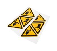 Ipetboom 6 pièces Autocollants de Sécurité Avertissement de Pincement pour Mains Étiquettes Adhésives de Précaution pour Machines Prévention des Blessures et Identification des