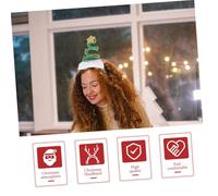Ipetboom 6 Pièces Bandeaux de Noël Garçon Fille avec Ressorts Tête Arbre de Noël Vert Étoile Accessoires pour Fête et Carnaval Adaptés à Adultes et Garçon Fille