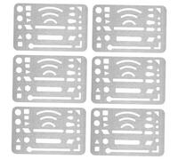 Ipetboom 6 pièces Bouclier Effaçage Inox Portable Gabarits pour Dessin et Croquis Outil Polyvalent pour Artistes et Professionnels