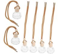 Ipetboom 6 pièces Bouteilles Diffuseur de Parfum Transparentes pour Voiture de Bouteilles Vides pour Huiles Essentielles et Créateur Ambiance et Agréable