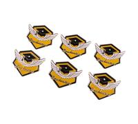Ipetboom 6 Pièces Broches Doctorat Colorées Pins Chapeaux de Diplôme Badges Cartoon Adorables pour Célébrations Académiques Graduation Accessoires Stylés pour Femmes et Hommes