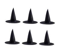 Ipetboom 6 Pièces Chapeau De Magicien Chapeaux Hooey Accessoires D'halloween Trucs De Fête D'halloween Accessoires De Fête Noir