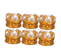Ipetboom 6 Pièces Couronne Gonflable Décorative Accessoire Costume Roi Princesse pour Anniversaire Fête Carnaval
