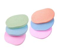 Ipetboom 6 pièces Éponges Visage Exfoliantes Multi-fonction Lavables et Portables pour Nettoyage Quotidien et Démaquillage Structure Épaisse et Fine Adaptées Aux Voyages Couleur Aléatoire