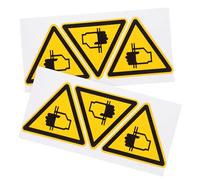 Ipetboom 6 pièces Étiquette Autocollante de Sécurité Main Avertissement Écrasement Adhésive pour Équipements Industriels et Chantiers Signalisation Prévention Accidents