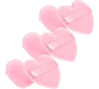 Ipetboom 6 pièces Heart Shaped Powder Puff Set Small Portable Makeup Puff For Loose Powder Soft Texture Suitable For Women And Daily Cosmetic Use