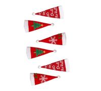 Ipetboom 6 Pièces Lot Pochettes Porte Couverts Non Tissé Décoratives pour Noël Housses de Couteaux et Fourchettes Protection et Décoration de Table Festive