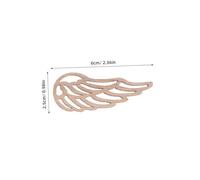Ipetboom 60 Pièces Décorations Forme Ange Patches Naturel Non Ornements Creux Gravés pour Bricolage Embellissements DIY pour Décorations de Noël