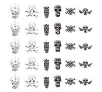 Ipetboom 60pièces Charms De Manucure De Décorations De Forme De Crâne Pour Halloween Et Art