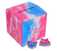 Ipetboom 61 Pièces Boîte de Vote pour de Genre Jeu Interactif et pour Shower Décorations Shower pour Fête Garçon ou Fille Accessoires Papier