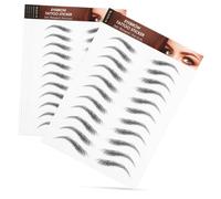Ipetboom 6feuilles Autocollants De Sourcils Temporaires Tatouage Éphémère Réaliste Pour Look Naturel Facile à Appliquer Façonner De Pochoirs à Sourcils