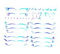 Ipetboom 6Feuilles Autocollants pour Yeux Temporaires Eye Liner Autocollants Ombre à Paupières pour Look Unique et Attrayant Lors Événements